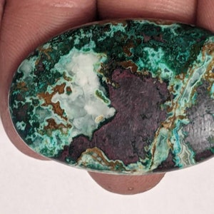 Malachite Chrysocolla Druzy Cabochon