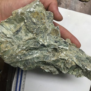 3.8lb Large Green Foliated Talc w Actinolite Crystal Cluster from NC