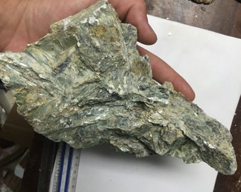 3.8lb Large Green Foliated Talc w Actinolite Crystal Cluster from NC