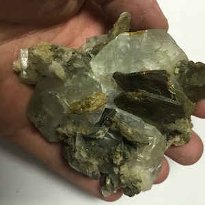 Mica Rutile and Dolomite on Calcite from North American Emerald Mine Hiddenite NC