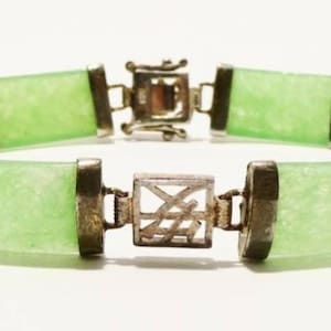 Jade Sterling Silver Bracelet