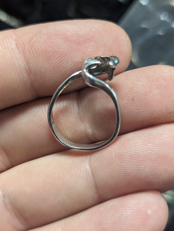 Adjustable Dolphin Sterling Silver Ring - image 6