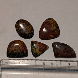 5pcs Moroccan Seam Agate Cabochons