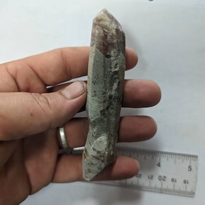 Long Terminated Amphibole Quartz Crystal