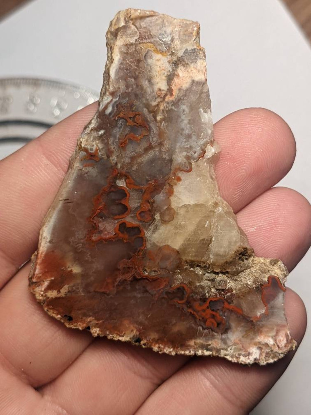Red Paint Rock Agate Slab From Alabama Etsy