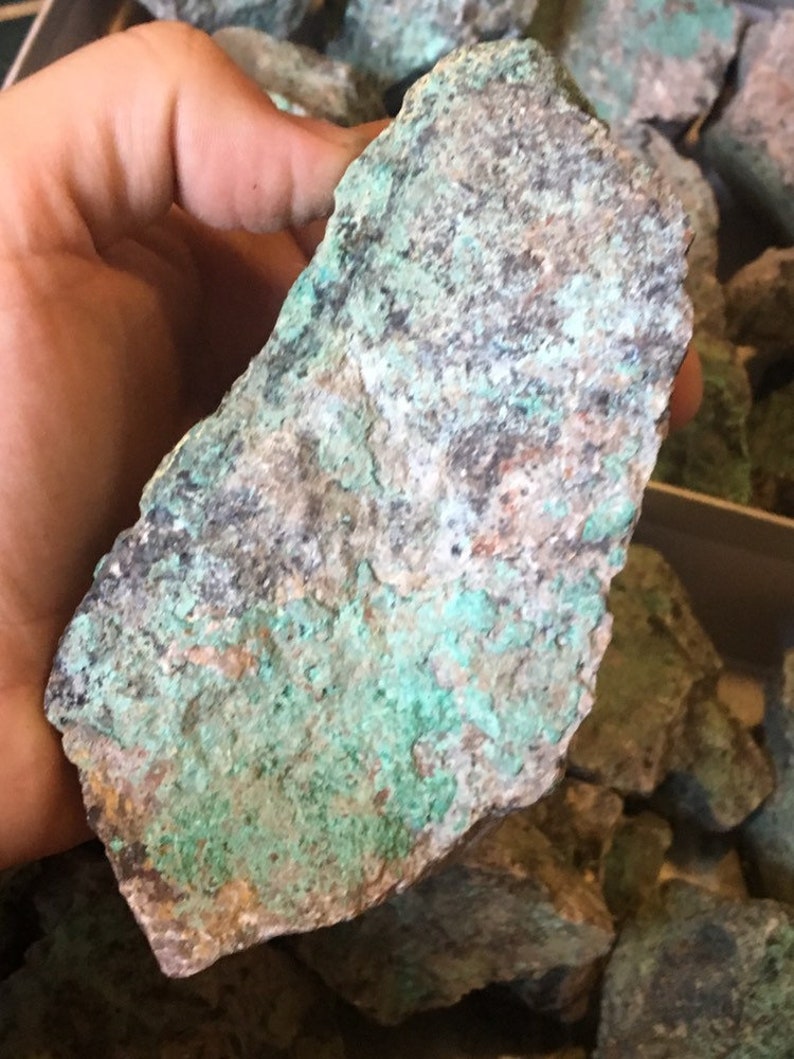 20lbs Box of Large Chrysocolla Rough Clusters from AZ