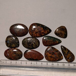 10pcs Moroccan Seam Agate Cabochons
