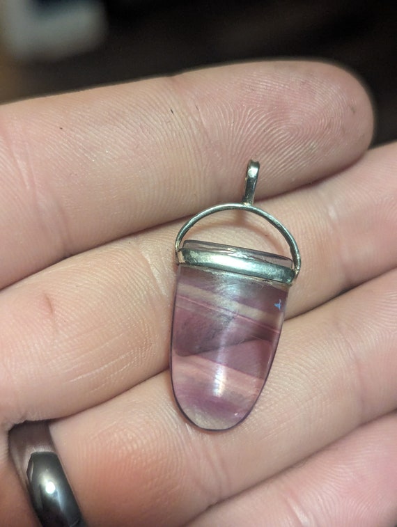 Fluorite Sterling Silver Pendant - image 5