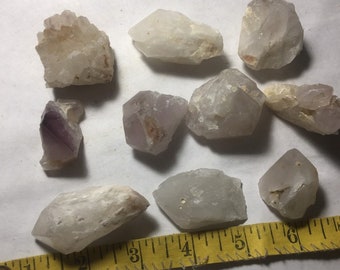 10pcs Quartz and Amethyst Crystals from Phantom Ridge mine South Carolina