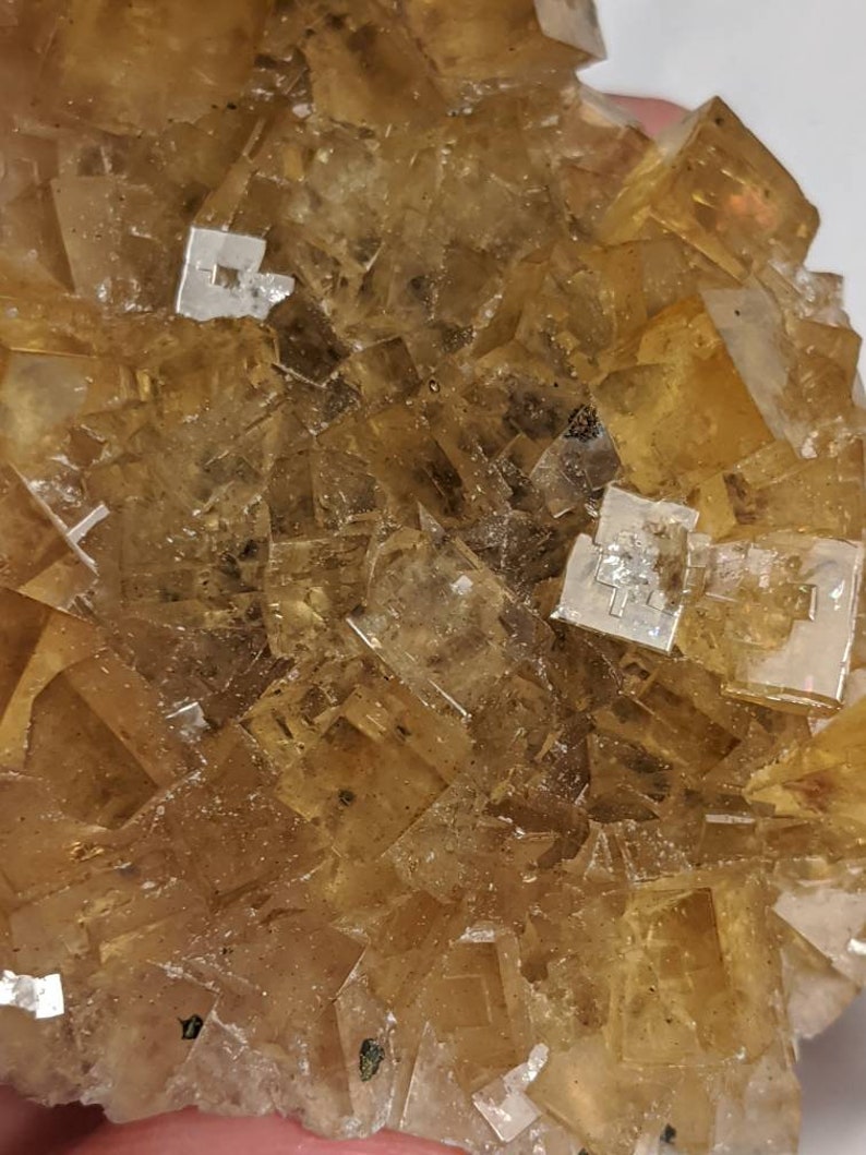 Wow Beautiful Spanish Yellow Fluorite Cluster pyrite Spain