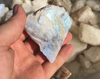 1lb Rainbow Moonstone Rough Stone Nice Colors