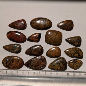 15pcs Moroccan Seam Agate Cabochons