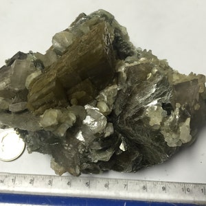 Mica Calcite Rutile Dolomite Crystal from North American Emerald Mine Hiddenite NC