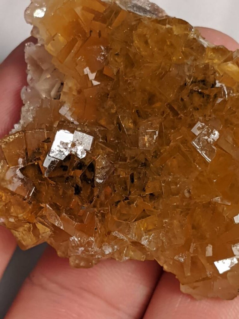 Wow Beautiful Spanish Yellow Fluorite Cluster Calcite