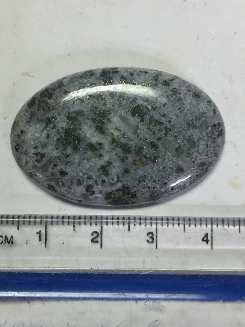 New Stone Oval Fossil Pyrite Cabochon image 3