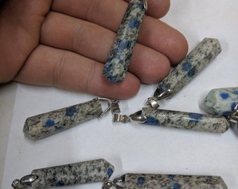 Polished K2 Jasper Stone Tower Pendant