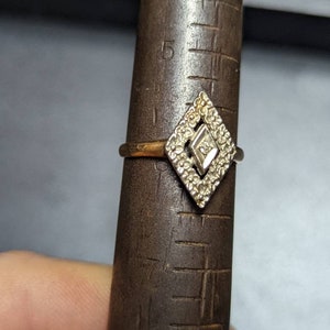 Vintage Gold Diamond Ring Size 6, 10k Yellow Gold