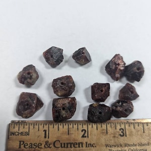 Drilled Red Zircon Gemstone Bead (1)