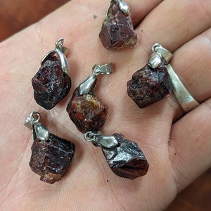 Red Zircon Crystal Pendant