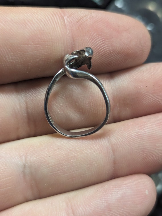 Adjustable Dolphin Sterling Silver Ring - image 5