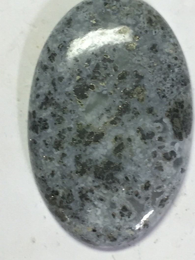 New Stone Oval Fossil Pyrite Cabochon image 4