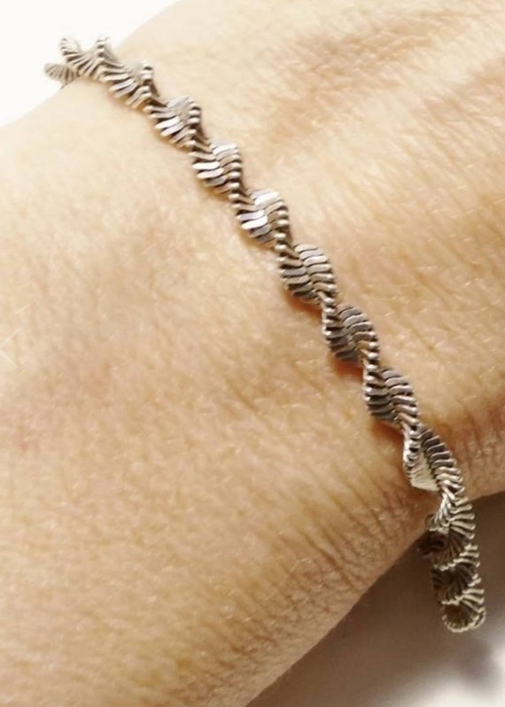 ヴィンテージ スターリングシルバー ブレスレット、ミロール イタリア