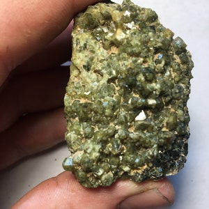 Natural Demantoid Garnet Crystal Cluster