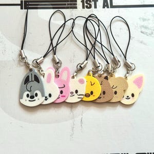 Stray Kids Mini SKZOO Phone Charm Keychain OT8 | Wolf Chan | Leebit | Dwaekki | Jiniret | Han Quokka | BbokAri | PuppyM | Foxi.Ny