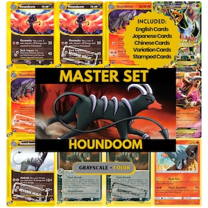 Houndoom Master Set Binder Pages Pokémon Placeholders Printable Cards PDF Download