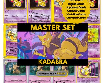 Alakazam Master Set Binder Pages, Pokemon Placeholder Cards