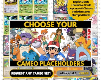 Request Your Custom Complete Pokémon Cameo Cards Placeholders, Binder Pages, Printable PDF & Digital Download