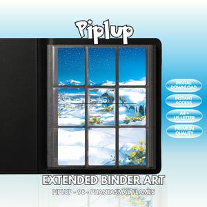 Illustrazione estesa di Piplup 98 per raccoglitore, formato Pokémon 3x3 (download digitale + stampabile)