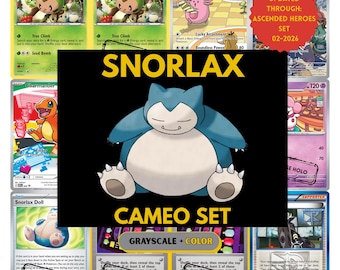 Tarjetas de Snorlax Binder Cameo, marcadores de posición de la Pokédex, descarga + PDF imprimible