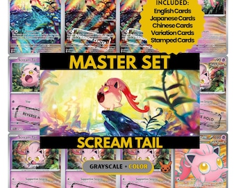 Scream Tail Master Set Binder Pages, Pokémon Placeholder Cards, Printable PDF & Digital Download
