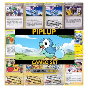 Piplup Binder Cameo-kort, Pokedex-platshållare, nedladdning + utskrivbar PDF