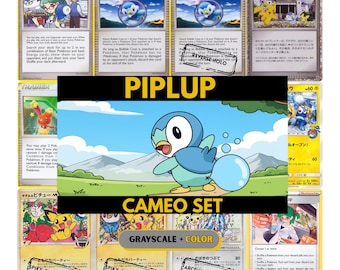 Tarjetas de Piplup para carpeta, marcadores de posición de la Pokédex, descarga + PDF imprimible