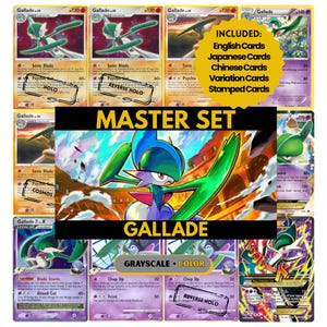 Páginas para carpeta del set maestro de Gallade, marcadores de posición de Pokémon, insertos para carpeta de TCG, PDF imprimible (descarga digital)