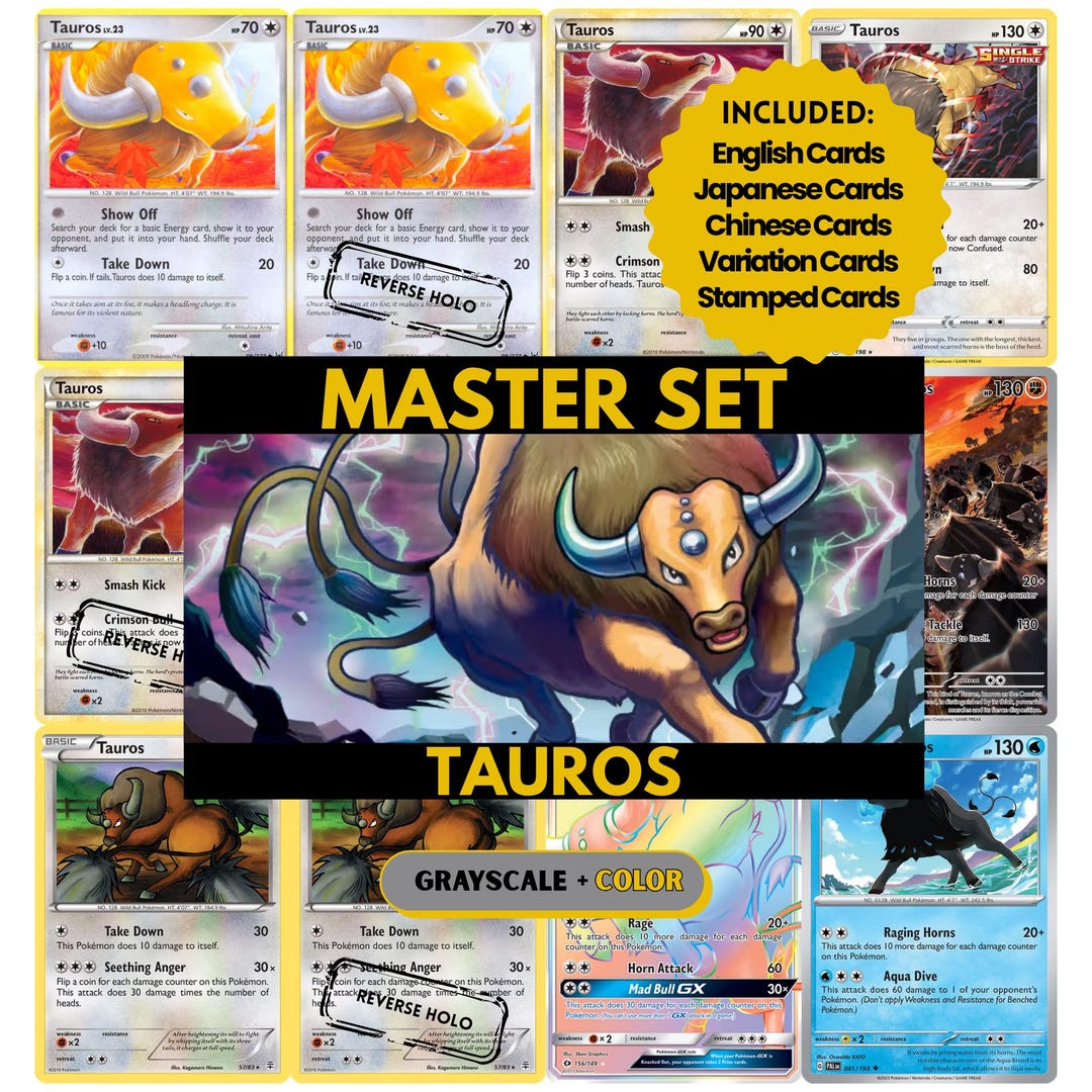 pokemon card tauros Paldean 018/191 Surging Sparks Trio Lot Fire Water Fighting : Toys & Games Colorless Clean Hit (50+) If your opponents Active Pokmon is an Evolution Pokmon I would love to hear