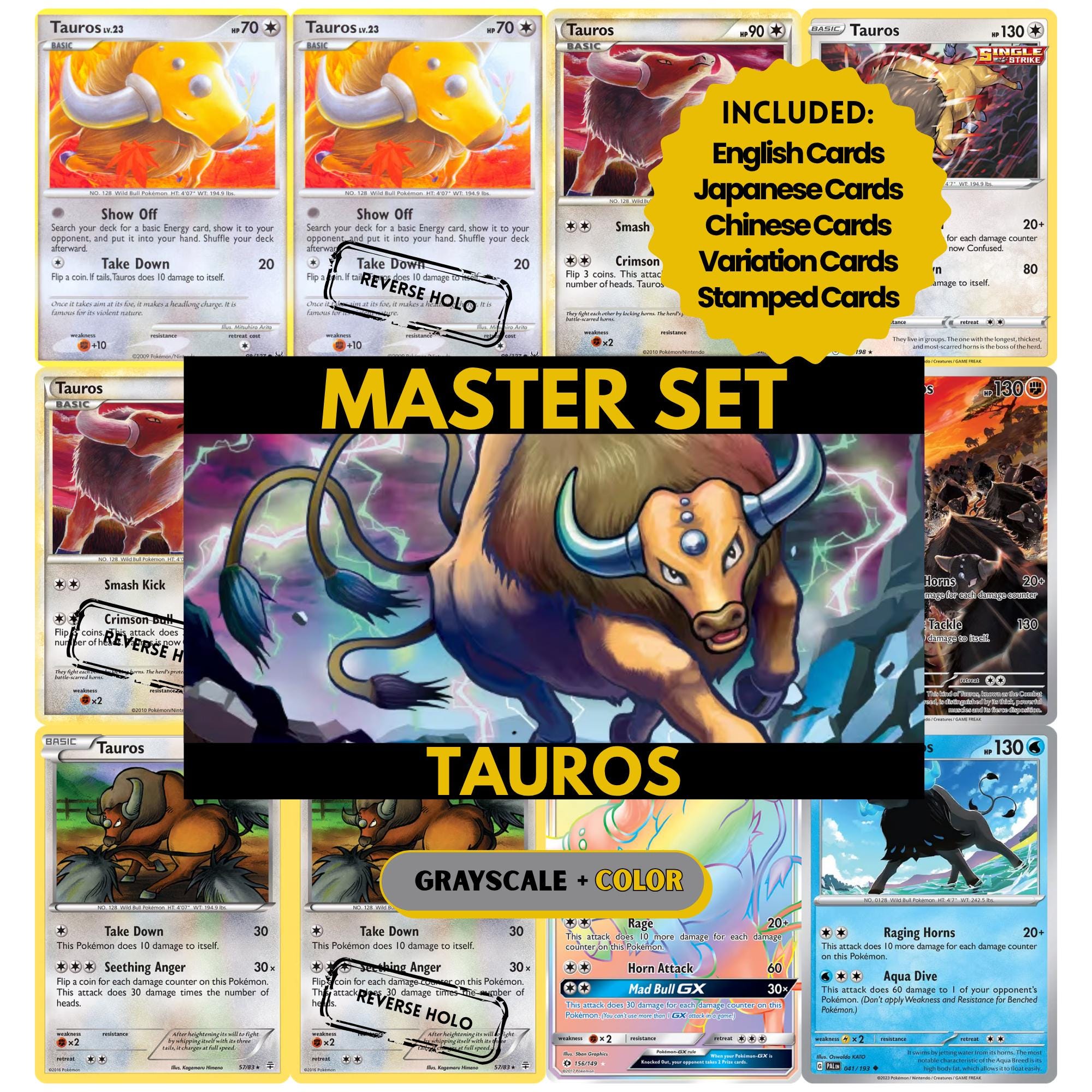 pokemon tauros card | [PL Colorless Mad Bull Tauros 047 - Unlimited Jungle