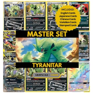Tyranitar Master Set Binder Pages, Pokemon Placeholder Cards, Printable PDF & Digital Download