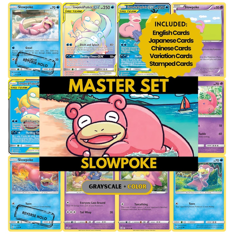 Slowpoke Card Binder - Etsy