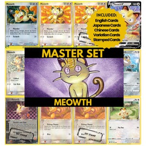 Meowth Card - Etsy