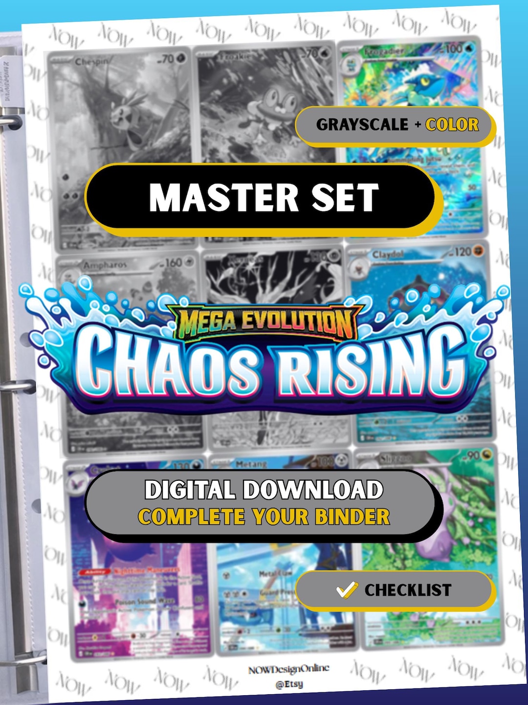 Chaos Rising Master Set Placeholders, Printable Complete Binder Pages ...