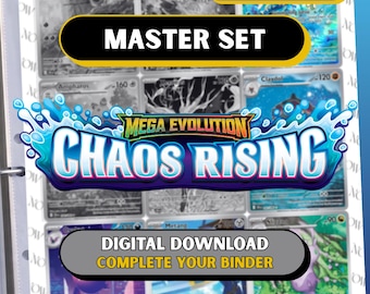 Chaos Rising Master Set Placeholders, Printable Complete Binder pages + Checklist (Digital Download)
