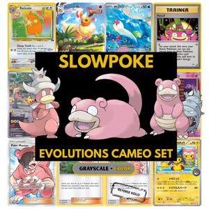 Slowpoke Evolutions Cameo Binder Cards, Slowbro and Slowking Placeholders, Download + Printable PDF