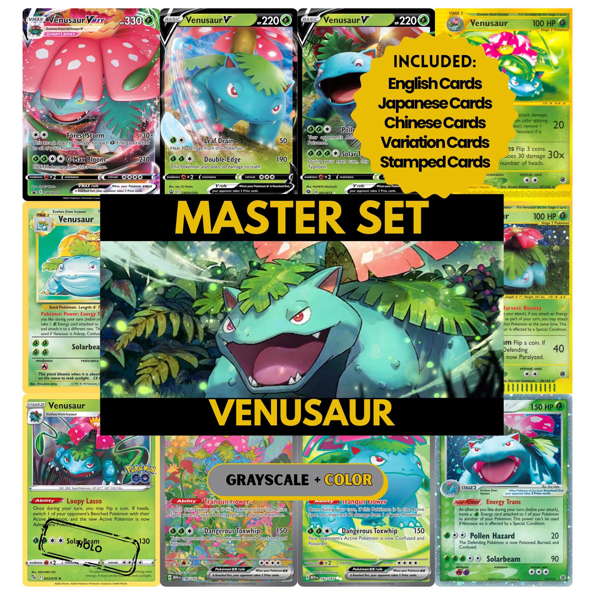 venusaur card binder Bulbasaur Evolution Pokemon | Cover making a bold statement for any Pokmon trainer Venusaur Binder - Etsy Canada