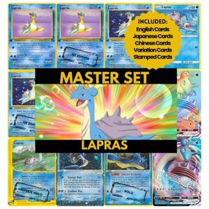 Lapras Master Set Binder Pages, Pokemon Placeholder Cards, Printable PDF & Digital Download