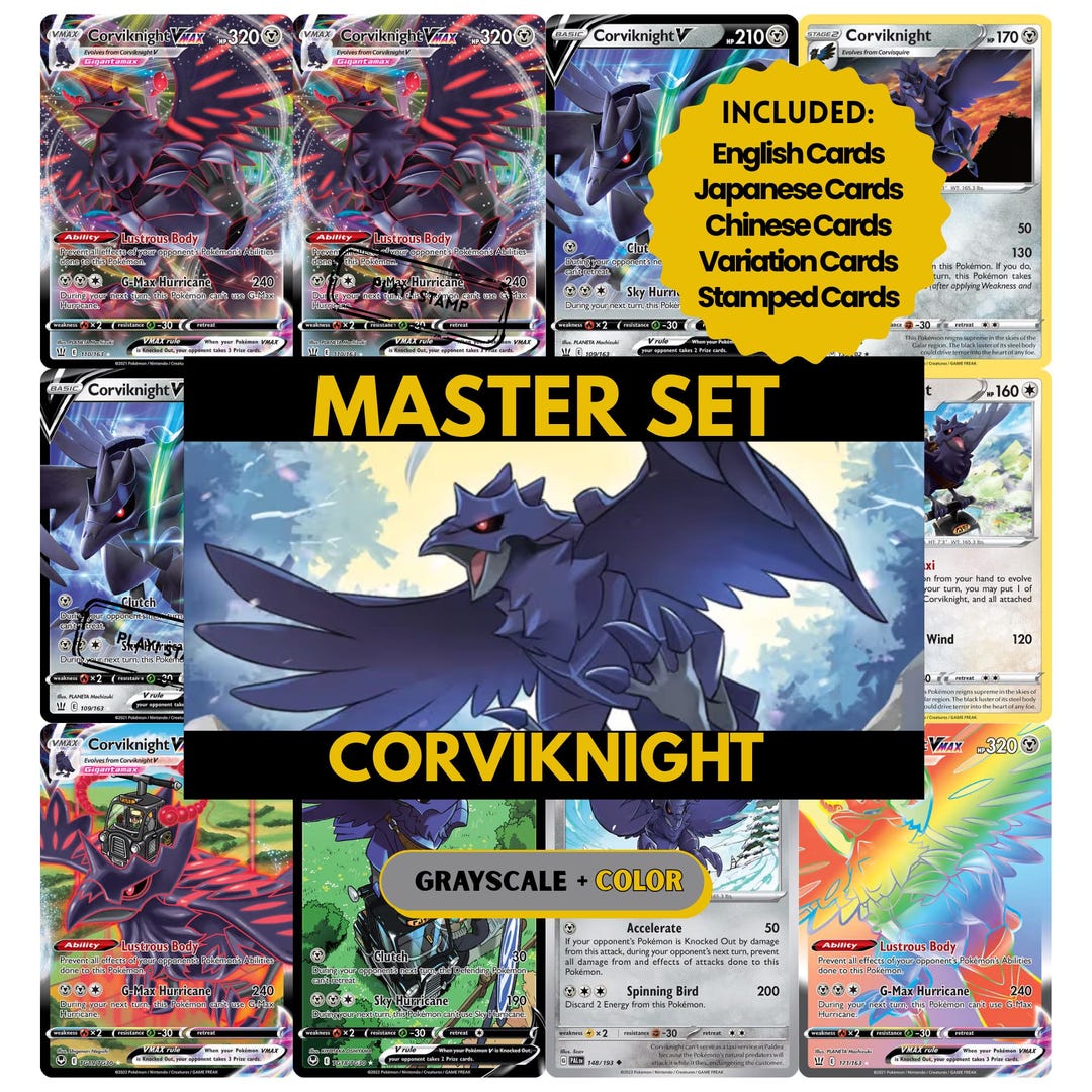 Corviknight Master Set Binder Pages, Pokemon Placeholder Cards ...