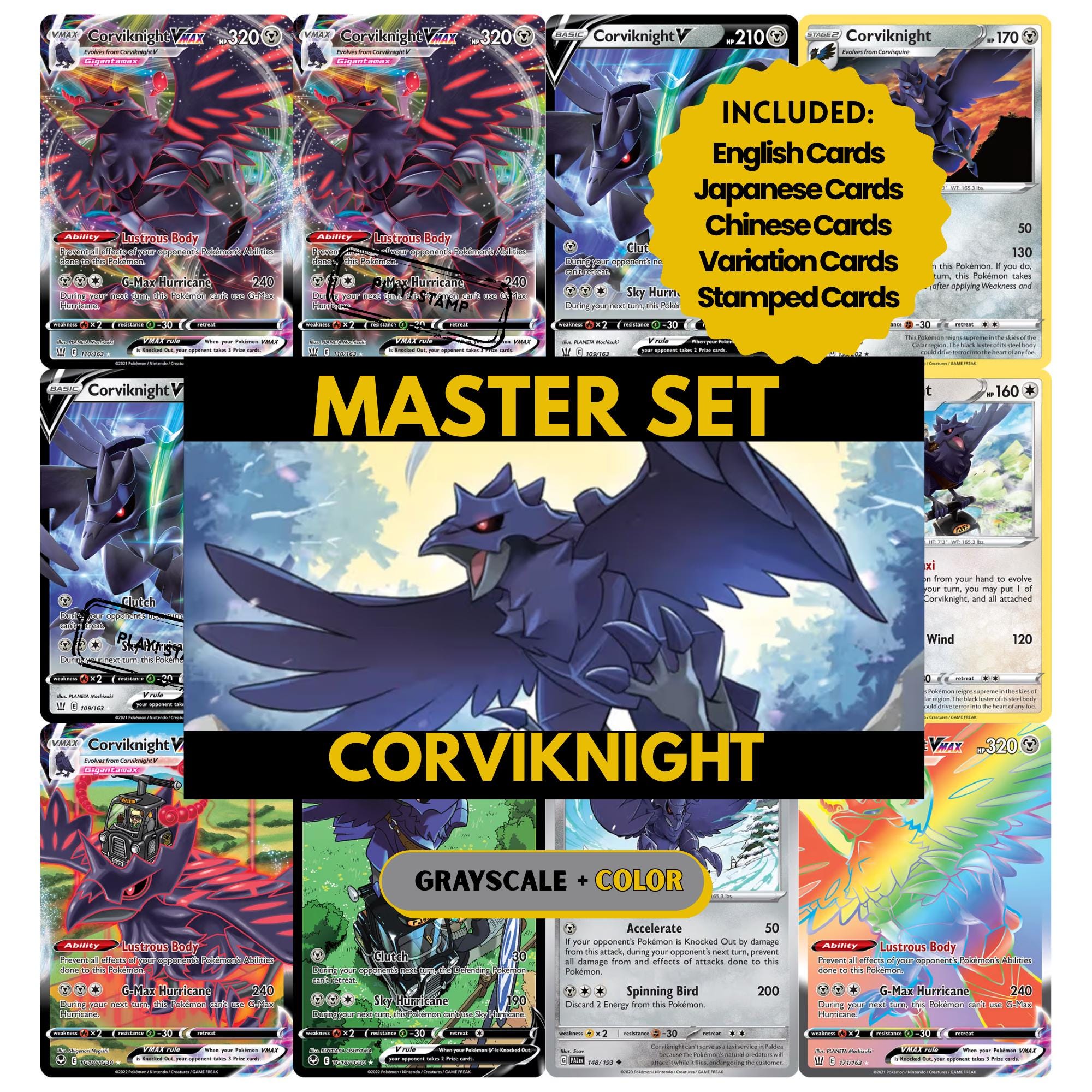 Corviknight Master Set Binder Pages, Pokemon Placeholder Cards
