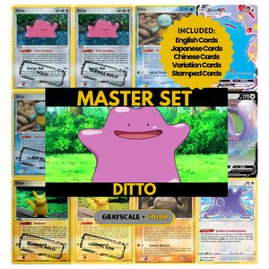 Ditto Master Set Sammelseiten, Pokemon Platzhalterkarten, druckbare PDF & digitaler Download